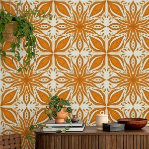 Ornate tiles, yellow and orange 6