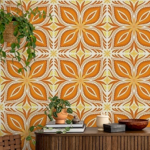 Ornate tiles, yellow and orange 7