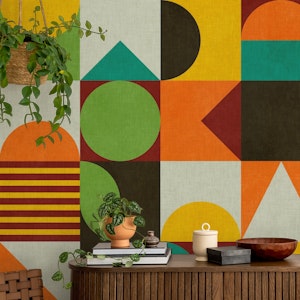 bauhaus mid century geometric boho