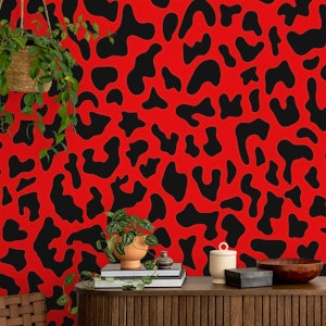 Leopard Print on Red