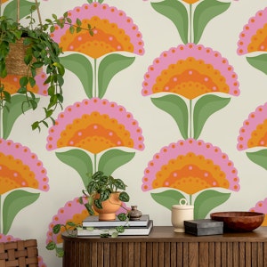 Sixties retro flowers