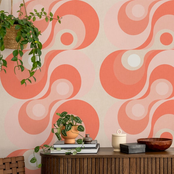 mid century modern curves and swirls