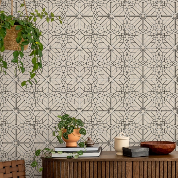 Geometric deco - gray & beige