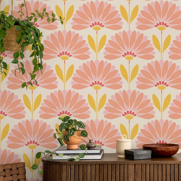 Peach and Yellow Daisy - Large