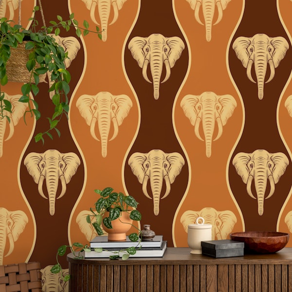 Natural African elephants