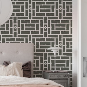 Bamboo trellis - dark granite