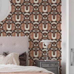 Earthy / Mocha Mousse Bird Pattern