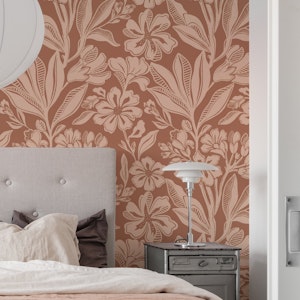 Floral Elegance in Mocha Mosse