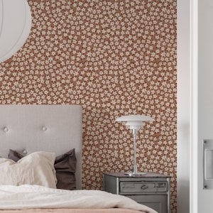 Mocha mousse minimal ditsy floral