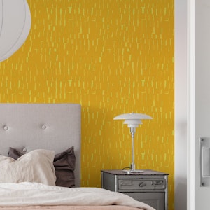 Neon Grid Zellige Hand Drawn Abstract Yellow