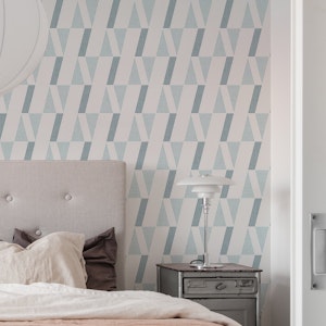 Cool Geometric Chic Blue Grey textured