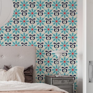 Groovy Daisy Floral Flair in Blue - S