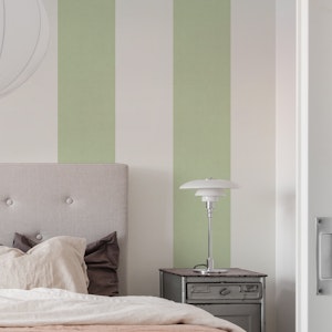 Wide Pastel Stripes - Soft Green & Off-White