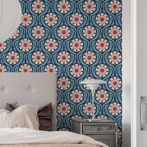 Colorful Floral Fiesta in Blue - S