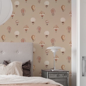 Vintage Hot Air Balloons - beige