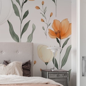 Peach and Cream Botanical Blooms