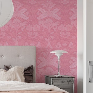 William Morris Style Pattern Pastel Pink