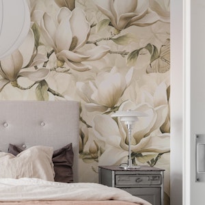 Magnolia And Butterfly Ivory