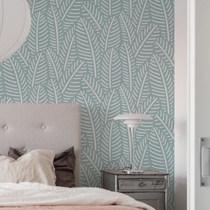 Herringbone Leaves - Scandi Blue