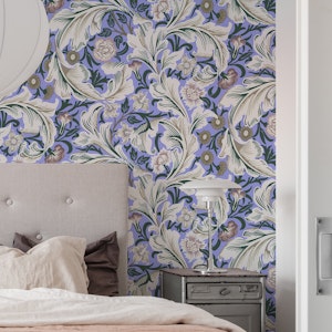 Victorian Leicester pattern in Grey and Blue