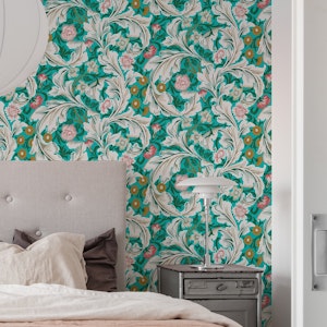 Victorian Leicester pattern on Robin Egg Blue