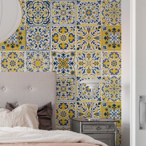 Mixed Ceramic Tiles 1 - Yellow and Blue