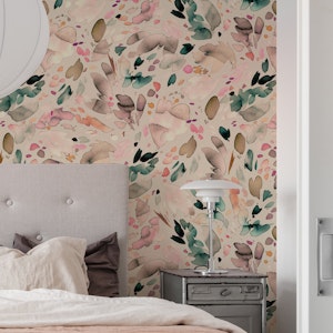 Abstract flower petals Beige