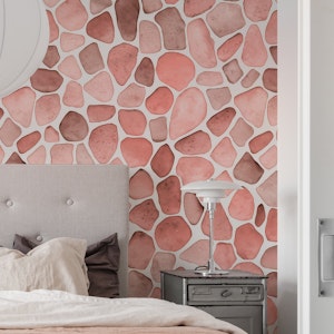 Ocean Vibe Seaglass Watercolor Pattern Peach