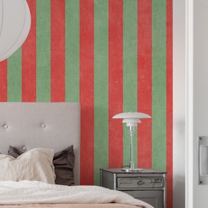 STRIPES - 005 - red and green
