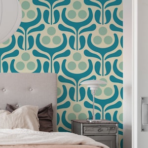 KF 0243 C - Vintage Retro Modern Floral