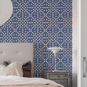 Dots Ocean Nautical Coastal Blue Ivory LX