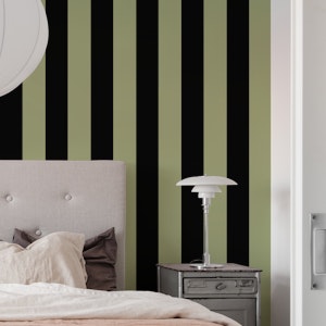 Green And Black Boho Stripes