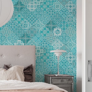 Moroccan Bohemian Azure Fresco