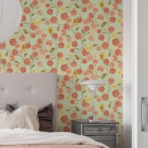 Blushing Rose Garden - Sage Green