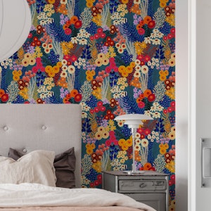 Painterly Wildflower Meadow Lakeside