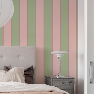 Pinstripes Pink Sage