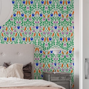 Vintage Pattern with birds and berries 1