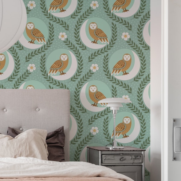 Cabincore night owl green