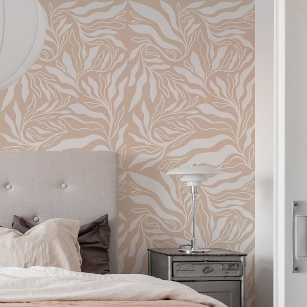 Serene Botanic Flow • Cream & Mocha Mousse
