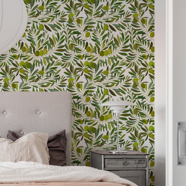 Mediterranean Garden Olive Treen on Light WP