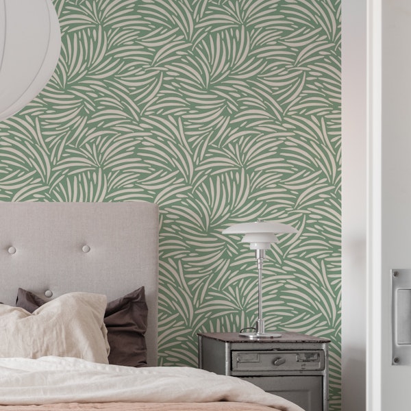 Boho Nature Tribal Decor on Sage Green WP