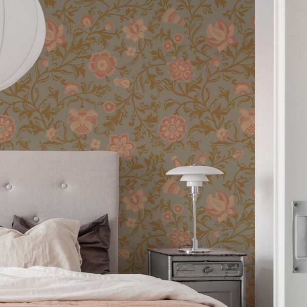 Vintage Golden Floral Harmony