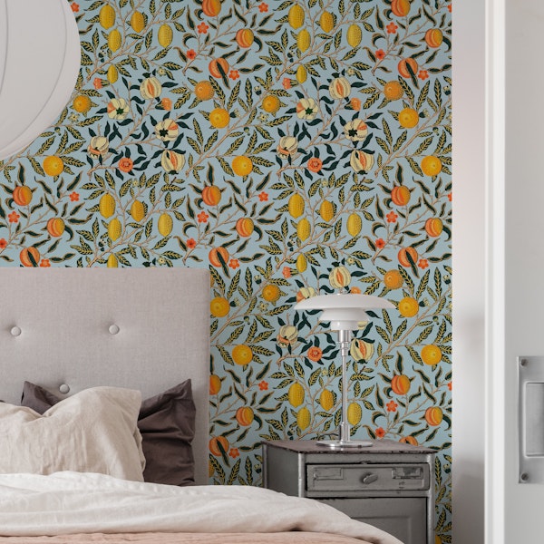 William Morris Pomegranate or Fruit Baby Blue