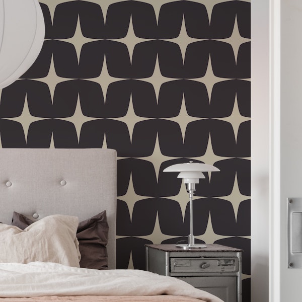 50s Atomic Starburst - Mid Century - Charcoal