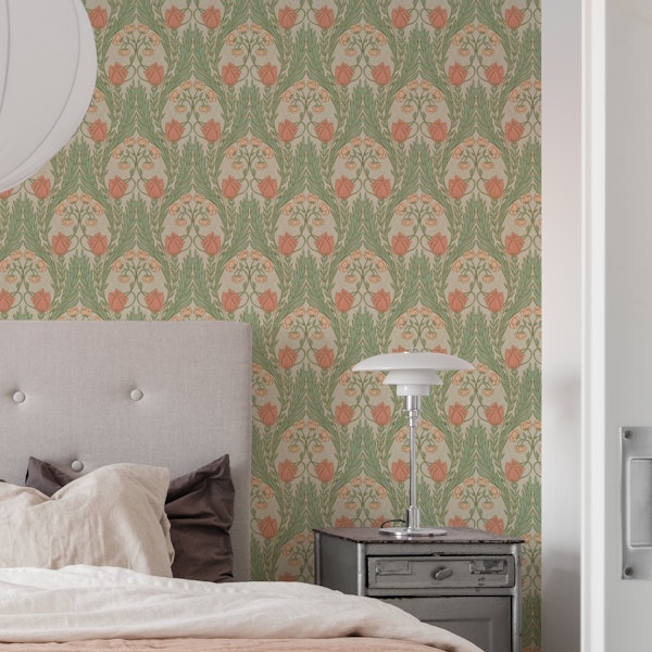 Romantic Heritage Tulip Botanical in green