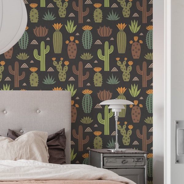 Western cactus garden black
