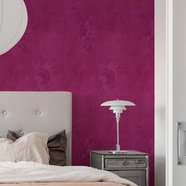 Grunge Damask Pattern Magenta