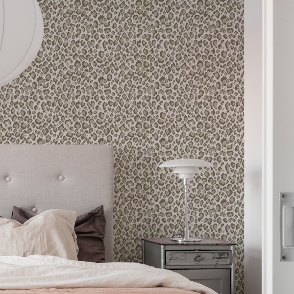 Leopard Pattern Beige Olive