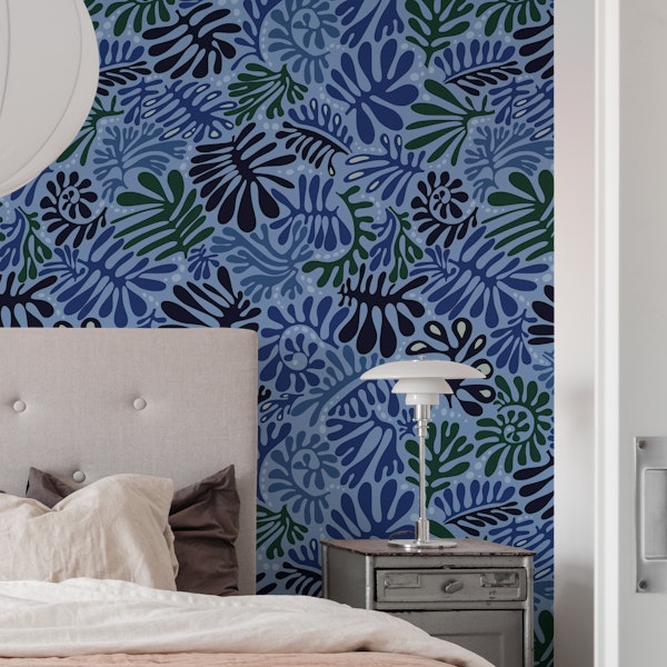 Deep Ocean Leaf: Cutouts middle blue