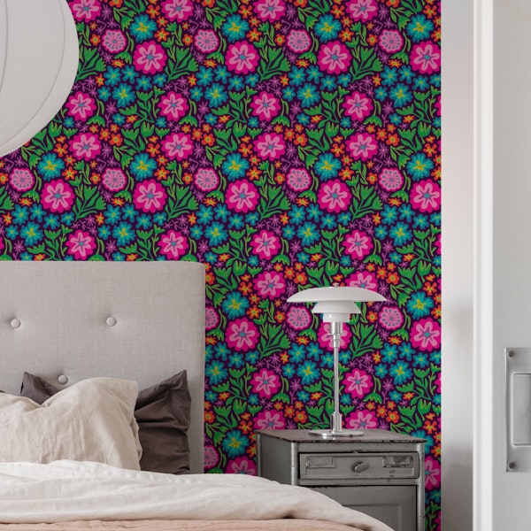 Sayulita Tropical Floral Rainbow Bright Small